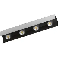 Eglo Lampe de plafond Viserba Blanc et noir à 4 lumières