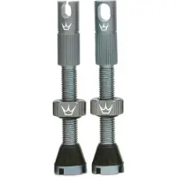 Chris King Valves Peatys X Chris King MK2 Tubeless, 1 paire, sans chambre à air, 60 mm, gris ardoise, PTV2-60-SLT-12