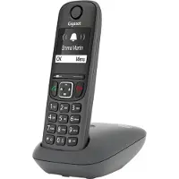 Gigaset AE690 - Téléphone analogique/DECT - Combiné sans fil - Mains libres - 100 entrées - Identification de l'appelant - Anthracite (S30852-H2810-B133)