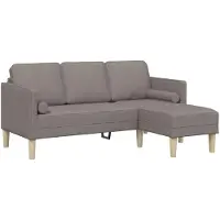 vidaXL Ensemble de Canapés Taupe 173 x 131 x 67 cm tissu