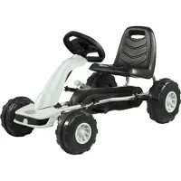 HyperMotion Kart à pédales CHESTER - manège pour enfants de 3 à 6 ans - gris