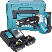 Makita Visseuse sans fil DFR 552 RTJ 18 V 25 - 55 mm Brushless + 2 batteries 5,0 Ah + chargeur + Makpac