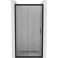Mexen Apia Porte de douche extensible 150 cm, transparente, noire - 845-150-000-70-00