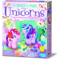 4M 3D Mould &amp; Paint DIY set Glitter Unicorns