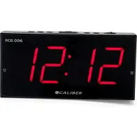 Caliber Digitale Wecker mit Schlummerfunktion - Doppelter Wecker - Großes rotes Display - Elegantes Design (HCG006)