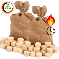 Pemicont Floranica Bûches de Bois 100% Bûches Compressées 2 x 12,5 kg Bûches Allume feu cheminée Haute Valeur Calorifique Faible Fumée