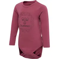 Hummel Body L/s - hmlHelga - Rouge Terre av. Logo - - 74 - Body M/L