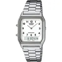 Casio Montre à affichage analogique 'Assorti' gris / blanc