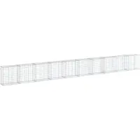 vidaXL Gabion avec couvercle 1000x50x100 cm Fer galvanisé