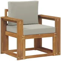 vidaXL Canapé d'extérieur en bois d'acacia massif et polyester