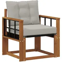 vidaXL Canapé d'extérieur en bois massif d'acacia, couleur naturelle et gris clair