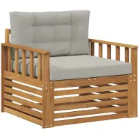 vidaXL Canapé d'extérieur en bois d'acacia massif et polyester