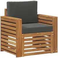 vidaXL Ensemble de canapés d'extérieur en bois d'acacia massif et polyester