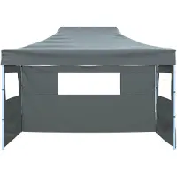 vidaXL Tente de fête, 291 x 431 x 315 cm, anthracite, tissu Oxford