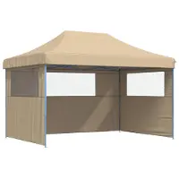 vidaXL , tente de réception, 279 x 410 x 315 cm, beige, tissu Oxford