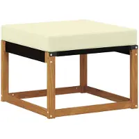 vidaXL Tabouret d'extérieur en bois massif d'acacia et tissu Textilene naturel