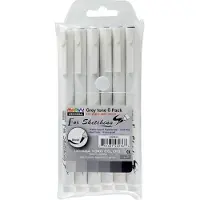 Spree Grafische Fineliner für Skizzen, grau, 6 Stk (6x)