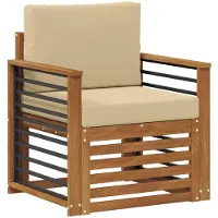 vidaXL Ensemble de canapés d'extérieur en bois d'acacia massif et polyester