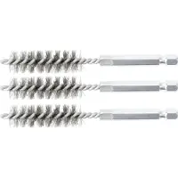 Bgs Brosse en acier 13 mm entraînement hexagone extérieur 6,3 mm (1/4") 3pcs - 3078-13-S