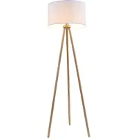 Briloner Tissu Lampadaire Ø 45,5 cm 1x excl E27 60W blanc