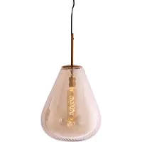 Light & Living Lampe suspendue en verre Leona Ø 40cm - verre ambré
