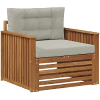 vidaXL Canapé d'extérieur en bois d'acacia massif et polyester