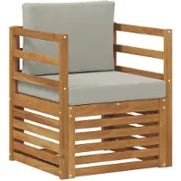 vidaXL Ensemble de canapés d'extérieur en bois d'acacia massif et polyester