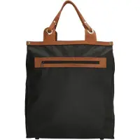 Run Away Sac à provisions avec poignée en cuir noir
