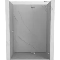 Mexen Lunar portes de douche pivotantes droites 135 cm, transparent, chrome - 834-135-000-01-00-P