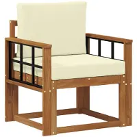 vidaXL Canapé d'extérieur en bois d'acacia massif et polyester naturel