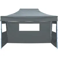 vidaXL , tente de fête, 280 x 410 x 315 cm, anthracite, tissu Oxford