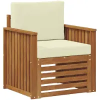 vidaXL Canapé d'extérieur en bois d'acacia massif et polyester naturel