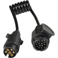 As Schwabe as-Schwabe 61475 Câble adaptateur de caravane 1m, noir, prise 13 pôles sur prise 7 pôles