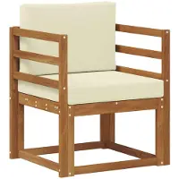 vidaXL Canapé d'extérieur en bois d'acacia massif et polyester naturel