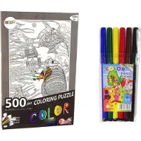 Lean Toys Puzzle coloré 500 pièces Poisson océan