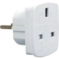 Gembird Cablexpert A-AC-UKEU-001 - Adaptateur secteur - alimentation (P) pour alimentation (F) - blanc - Royaume-Uni, Europe