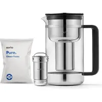 AARKE Carafe filtrante Verre Argent