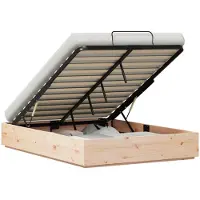 vidaXL Coffre de lit avec espace de rangement, couleur naturelle, 120 x 190 cm