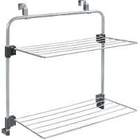 Metaltex Tomado Gale Séchoir suspendu, 7 mètres de longueur de séchage pour la porte, gris argenté, supports de suspension réversibles