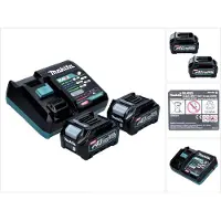 Makita Power Source Kit 40 V max. avec 2x BL 4025 batterie 2,5 Ah XGT ( 2x 191B36-3 ) + DC 40 RA chargeur rapide XGT LXT ( 191E07-8 )