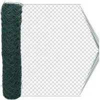 vidaXL Clôture grillagée verte 2 x 20 m en acier
