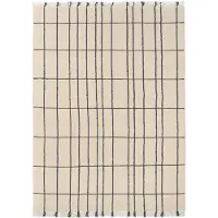 Ferm Living Sen Rug Tapis 140 x 200 | Parchment|Indigo