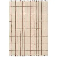 Ferm Living Sen Rug Tapis 140 x 200 | Parchment|Chestnut