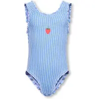 ONLY GIRLS Maillot de bain 'KMGSun' bleu / rouge / blanc