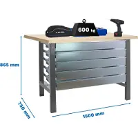Simonwork (bancos De Trabajo) Établi Bt6 5box 865x1500x750 Mm