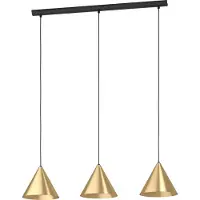 Eglo Narices Lustre contemporain 3 lumières acier noir