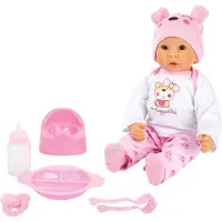 Small Foot Poupée Bébé Fille avec Accessoires - - 11522 - Corps Souple - 5 pièces - Multicolore