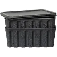 Ferm Living Boîte en Pâte à Papier Large (Set of 2) | Charcoal