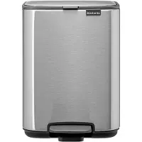 Brabantia Bo Pédale Poubelle 4l Matt Steel Compacte, Hygiénique, Design élégant - International Bv