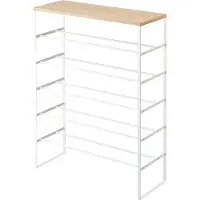 Yamazaki Home Étagère à Chaussures de 5 Niveaux de Chaussures Porte-Chaussures blanc 66,0 x 87,0 x 25,0 cm